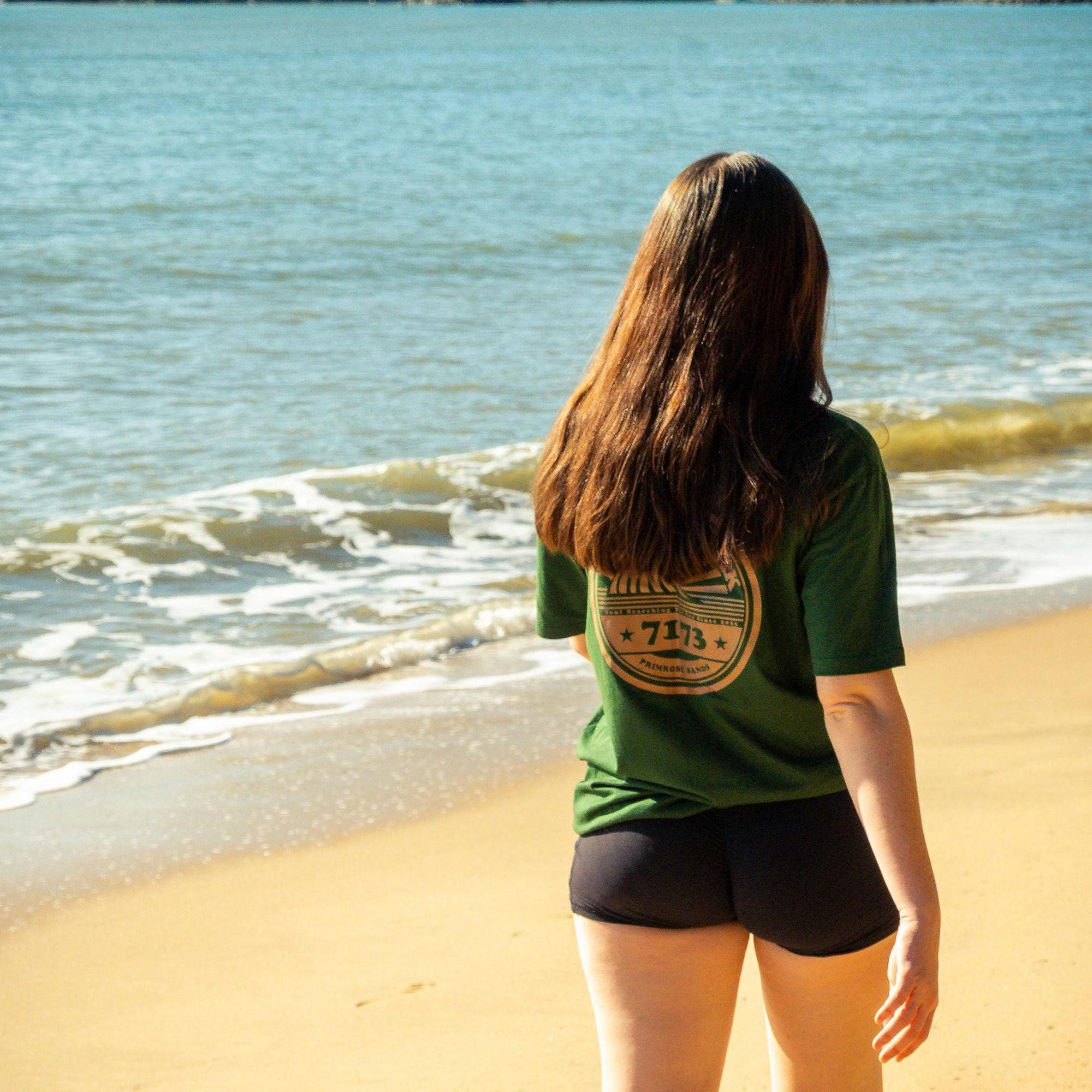 Retro Surf Brand T-Shirt, Forest Green AS Colour Staple Tee, Unique Surfer Gift