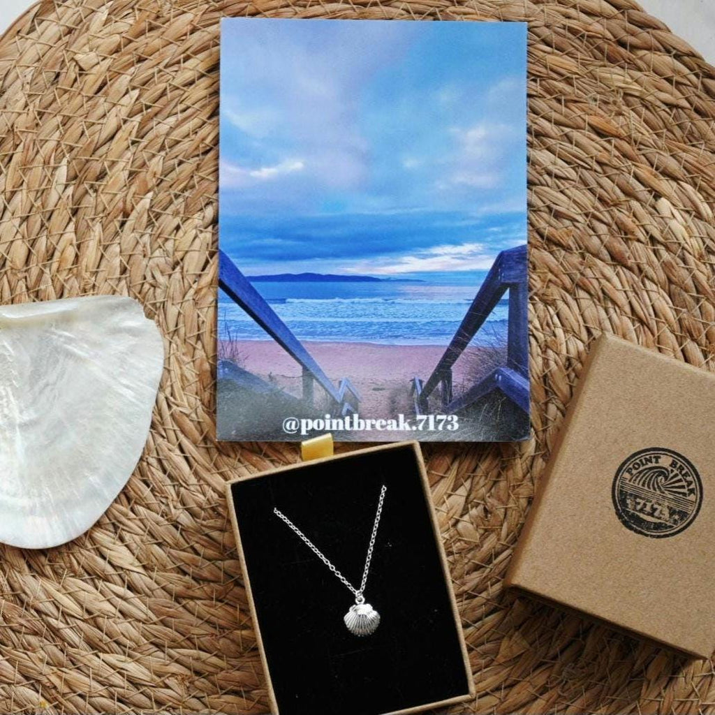 Sunset Square Pendant Necklace Hand Stamped, Gold Plated