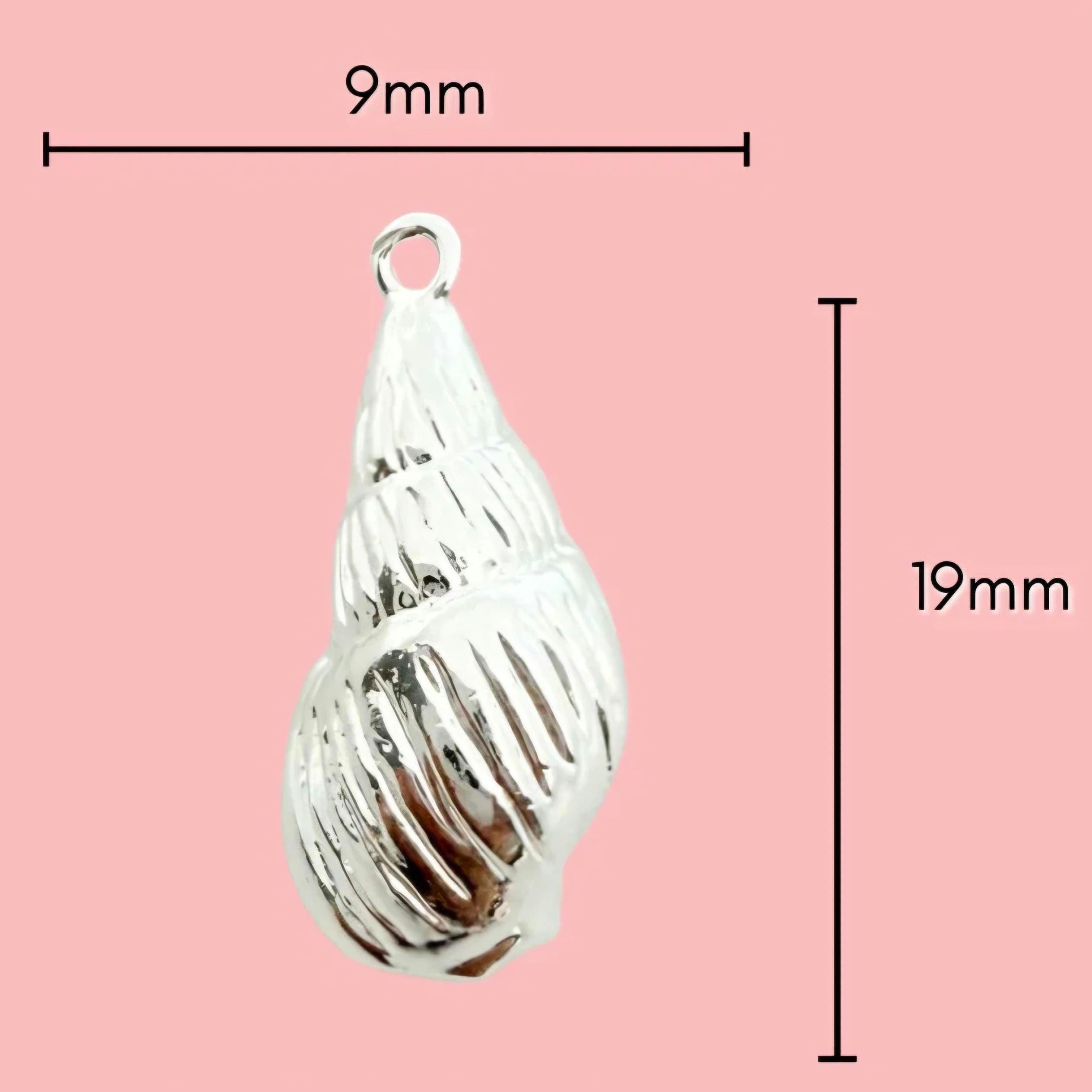 Freshwater Pearl with Seashell, Tarnish Resistant Silver-Plated Charm, Beach Wedding Jewellery
