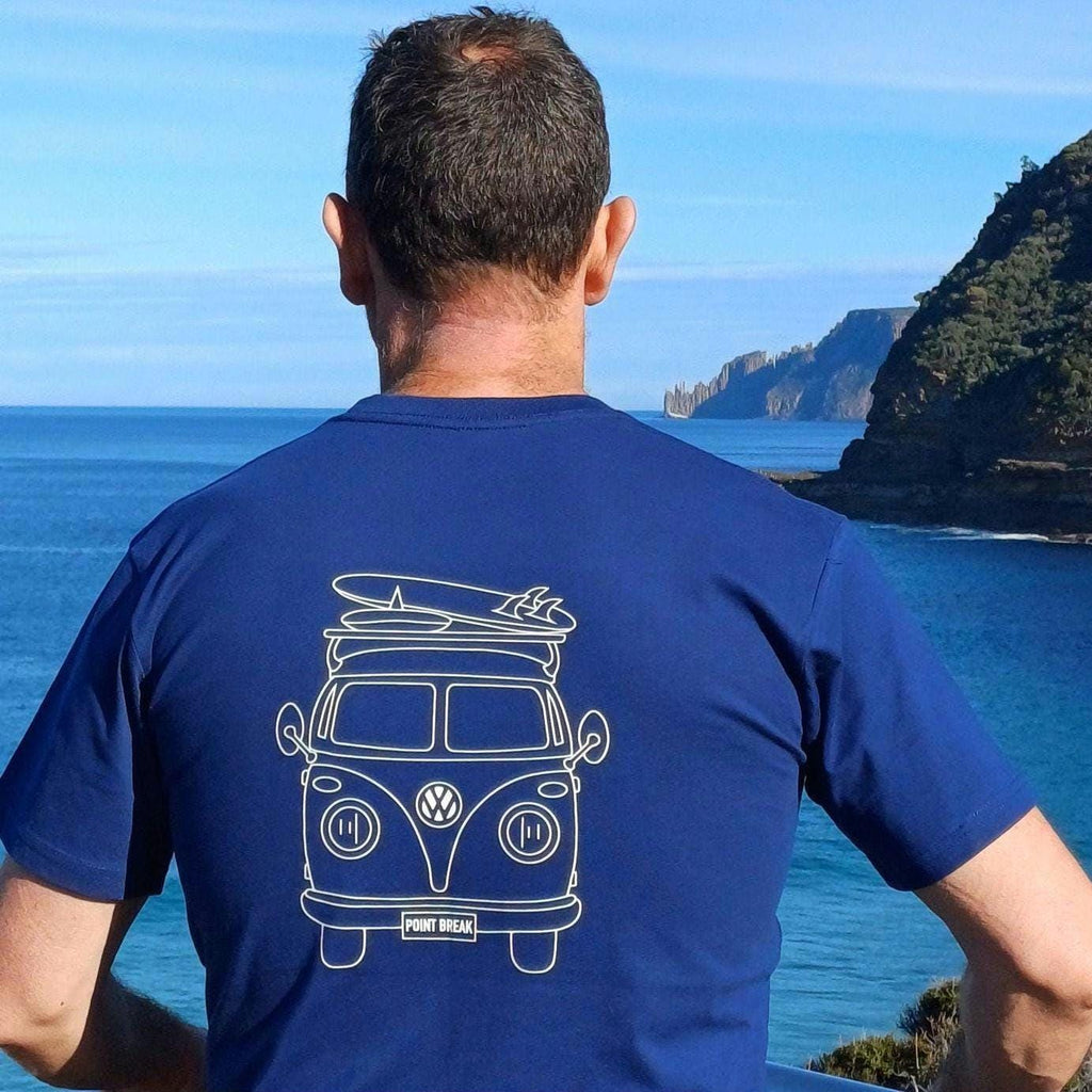 Coastal Kombi Van Surf T-Shirt, Blue AS Colour Staple Tee, Ocean Inspired Brand