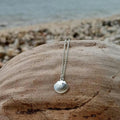 Coastal Seashell Necklace, Silver-Plated Tarnish Resistant, Surfer Accessory