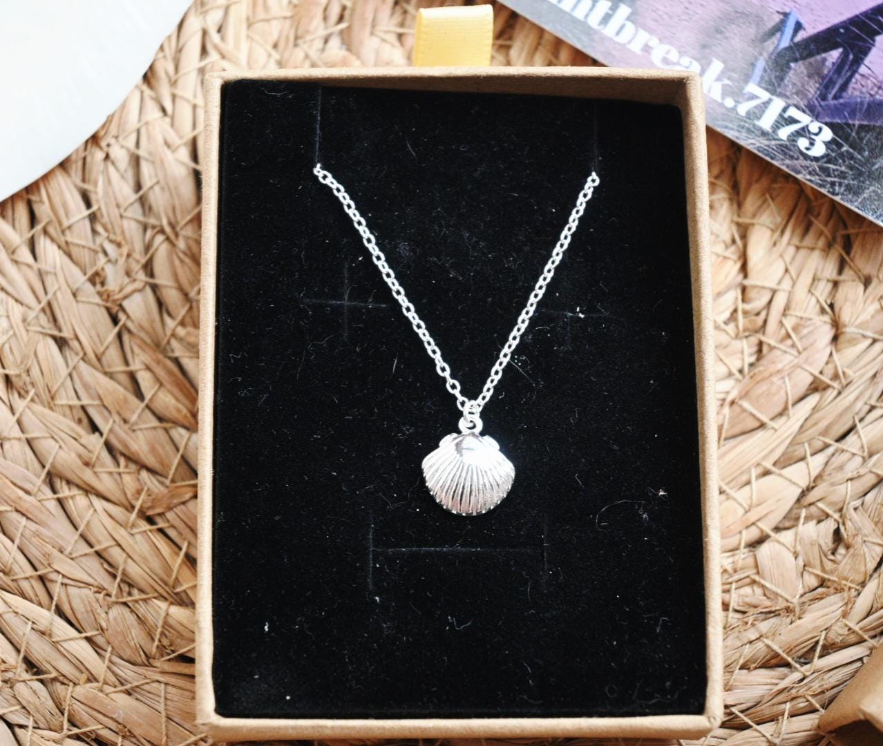 Coastal Seashell Necklace, Silver-Plated Tarnish Resistant, Surfer Accessory