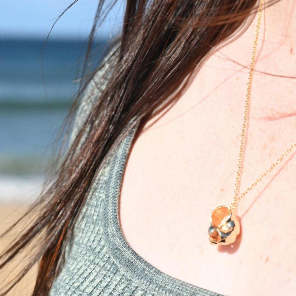 Seaside Shell Necklace, Gold-Plated Tarnish Resistant, Coastal Style Jewellery