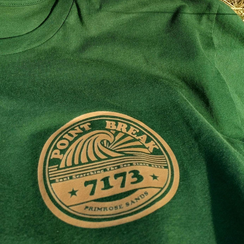 Retro Surf Brand T-Shirt, Forest Green AS Colour Staple Tee, Unique Surfer Gift