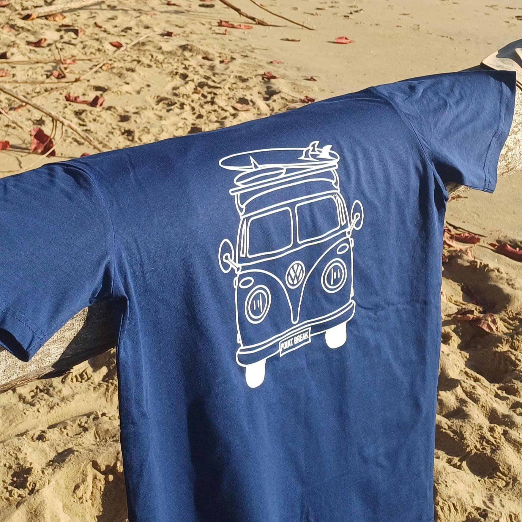 Coastal Kombi Van Surf T-Shirt, Blue AS Colour Staple Tee, Ocean Inspired Brand