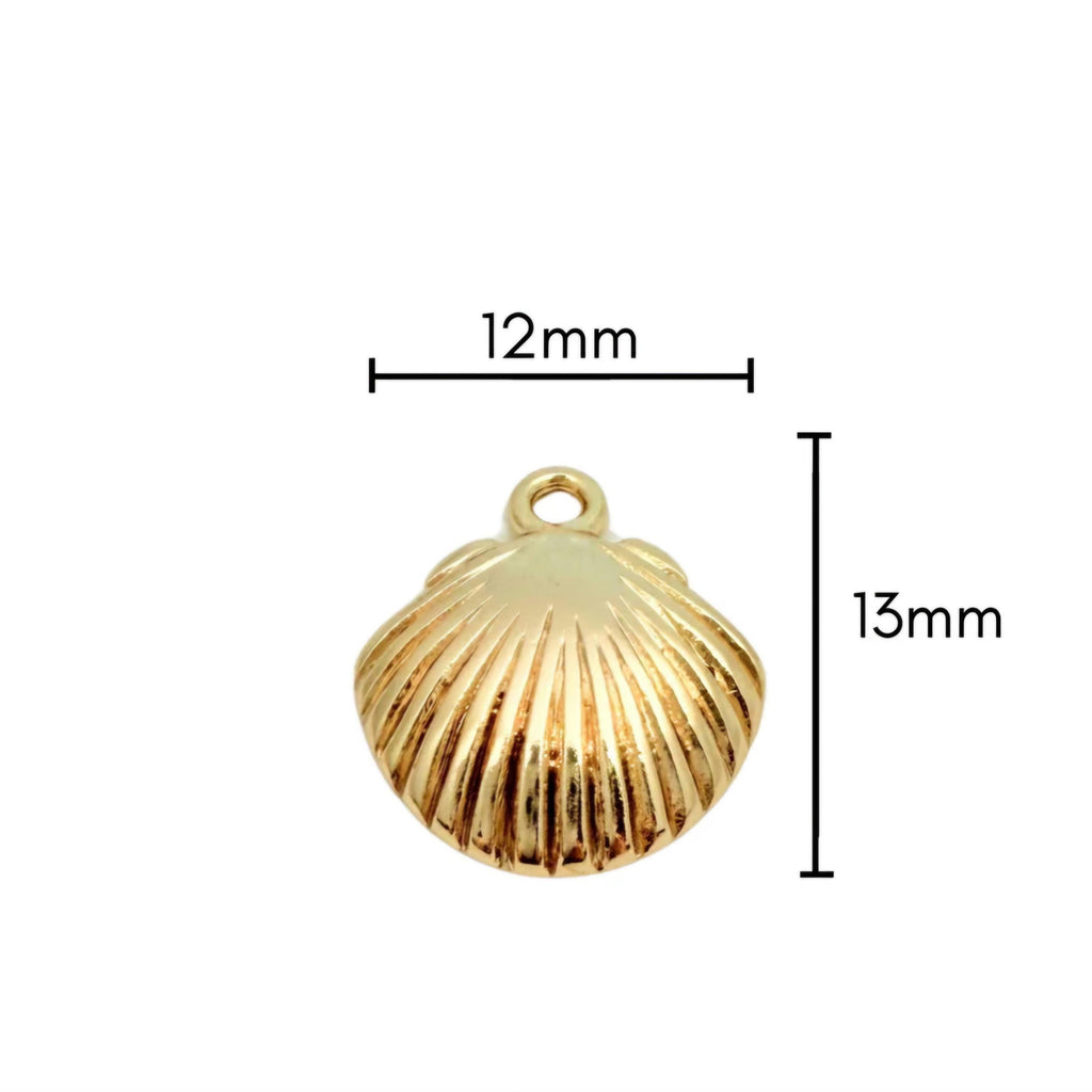Coastal Seashell Necklace, Gold Plated Tarnish Resistant, Surfer Accessory